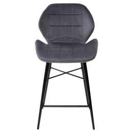 Полубарный стул MARCEL BLUVEL-14 GREY (H=65cm), велюр М-City