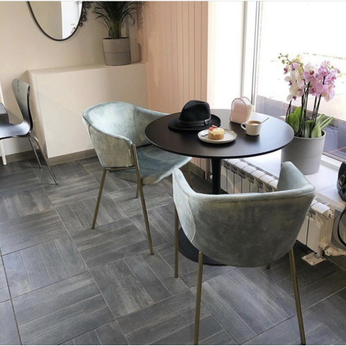 Стул DILL PK6015-16 (VBP216) античный зеленый, велюр/ золотой каркас, М-City