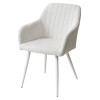 Стул BRANDY WZ2042-18 белая галька, фактурный велюр/ белый каркас М-City