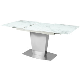 Стол CASTSTEEL 130 GLASS ПОД МРАМОР М-City