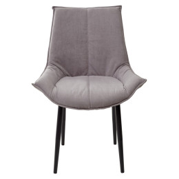 Стул Осло Серый Vivaldi #V07, велюр / черный каркас M-City БЕЗ НДС