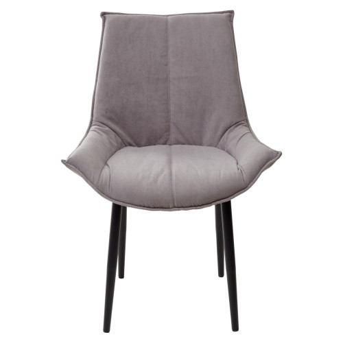 Стул Осло Серый Vivaldi #V07, велюр / черный каркас M-City БЕЗ НДС