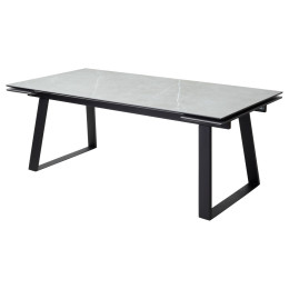 Стол Франк 200 Темно-серый мрамор, керамика / черный каркас М-City