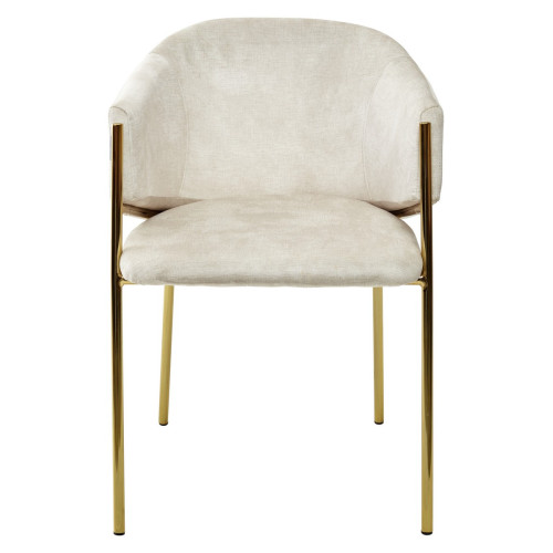 Стул DILL PK6015-05 (VBP205) античный светло-бежевый, велюр/ золотой каркас, М-City