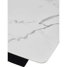 Стол ALATRI 120 GLOSS STATUARIO WHITE SINTERED STONE / BLACK М-City