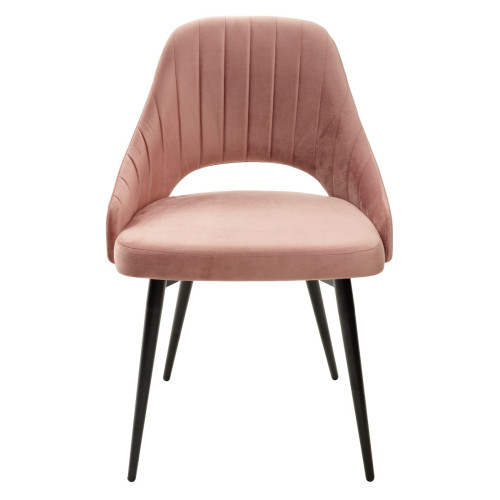 Стул FANTINE-LS РОЗОВЫЙ #15, велюр / черный каркас М-City