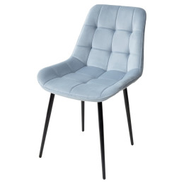 Стул ХОФМАН цвет Пыльный синий Confetti, велюр / черный каркас М-City