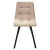 Стул CHILLI-Q SQUARE бежевый #5, велюр / черный каркас М-City