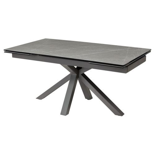 Стол ALTO 160 KL-136 Серый мрамор матовый, итальянская керамика/ GREY1 каркас М-City