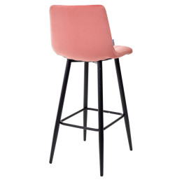 Барный стул DERRY G108-17 живой коралл, велюр