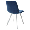 Стул CHILLI-Q SQUARE синий #29, велюр / белый каркас М-City