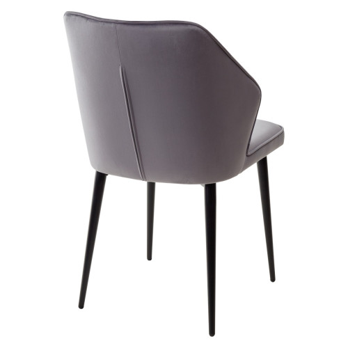 Стул SEATTLE-V СЕРЫЙ #27, велюр / черный каркас М-City