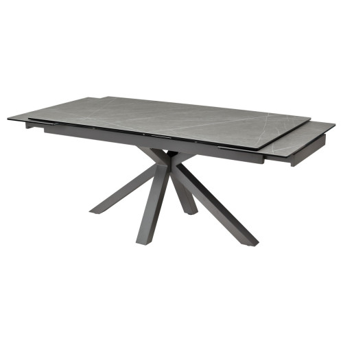 Стол ALTO 160 KL-136 Серый мрамор матовый, итальянская керамика/ GREY1 каркас М-City