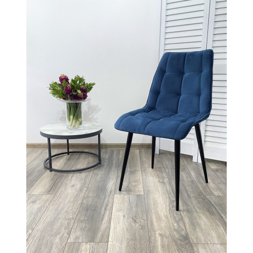 Стул CHIC-Q синий #29, велюр / черный каркас М-City