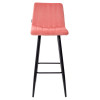 Барный стул DERRY G108-17 живой коралл, велюр