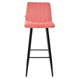 Барный стул DERRY G108-17 живой коралл, велюр