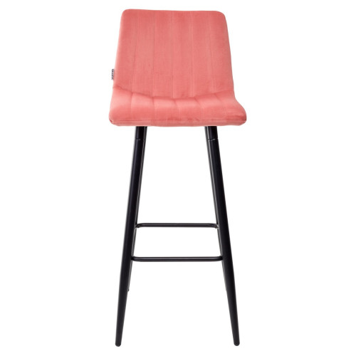 Барный стул DERRY G108-17 живой коралл, велюр