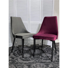 Стул NEPAL-P ВИННЫЙ #16, велюр/ черный каркас М-City