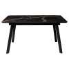 Стол АРУБА 140 МЕЙДЖИК, стекло / черный каркас М-City