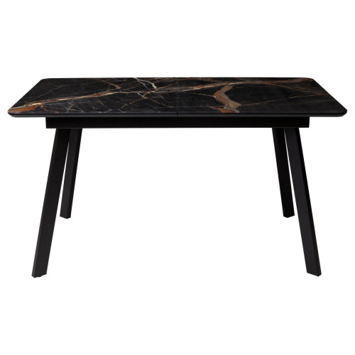 Стол АРУБА 140 МЕЙДЖИК, стекло / черный каркас М-City