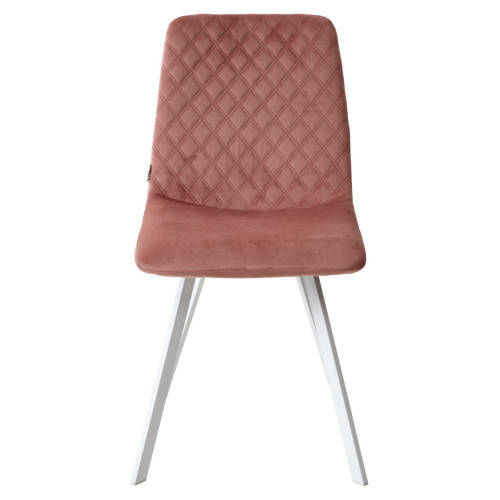 Стул DAIQUIRI BLUVEL-52 PINK / белый каркас, велюр М-City