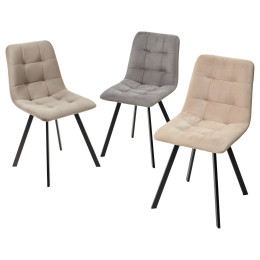 Стул CHILLI-Q SQUARE латте #25, велюр / черный каркас М-City