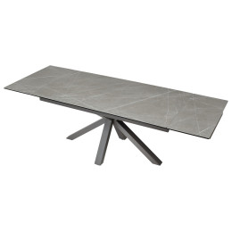 Стол ALTO 160 KL-136 Серый мрамор матовый, итальянская керамика/ GREY1 каркас М-City