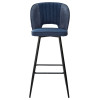 Барный стул HADES TRF-06 полночный синий, ткань/ RU-03 синяя сталь, PU М-City