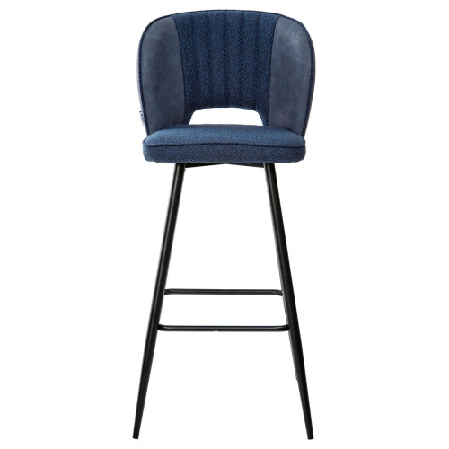 Барный стул HADES TRF-06 полночный синий, ткань/ RU-03 синяя сталь, PU М-City
