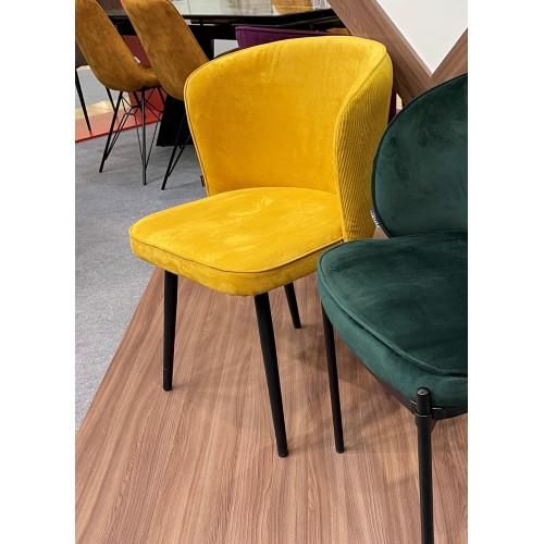 Стул Моне-2 Эликсир 560/ Vertikal 560 Желтый, велюр / черный каркас M-City