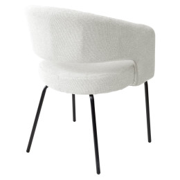 Стул SNUG WZ2042-18 белая галька, фактурный велюр / черный каркас, M-City