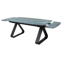 Стол Вильям 180 Аквамарин / графитовый каркас, М-City