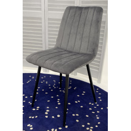 Стул DUBLIN G062-40 серый/ черный каркас, велюр М-City