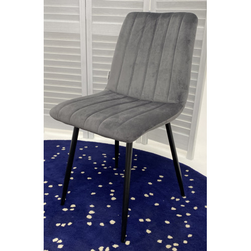 Стул DUBLIN G062-40 серый/ черный каркас, велюр М-City