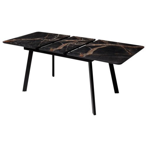 Стол АРУБА 140 МЕЙДЖИК, стекло / черный каркас М-City