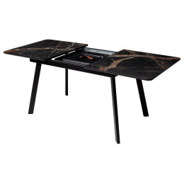 Стол АРУБА 140 МЕЙДЖИК, стекло / черный каркас М-City