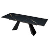 Стол Купер 160 Обсидиан, стекло / черный каркас М-City