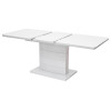 Стол ALTA 120 WHITE / супер белое глянцевое стекло М-City
