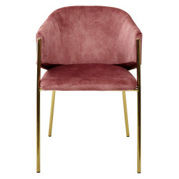 Стул DILL PK6015-20 (VBP220) античный брусничный, велюр/ золотой каркас, М-City