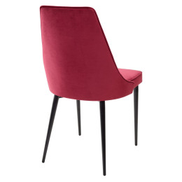 Стул NEPAL-P ВИННЫЙ #16, велюр/ черный каркас М-City