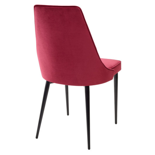 Стул NEPAL-P ВИННЫЙ #16, велюр/ черный каркас М-City