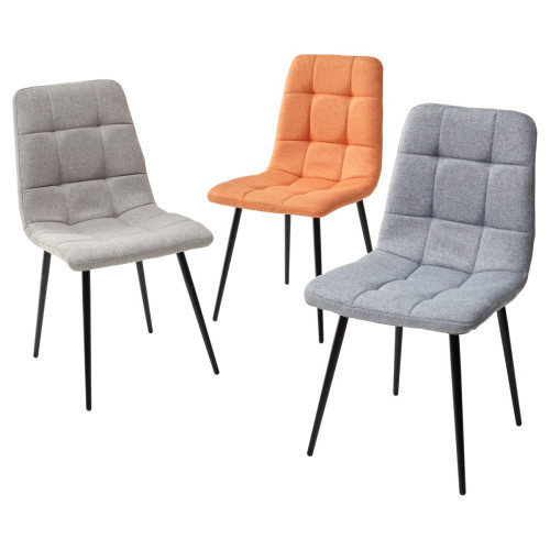 Стул ДИЛАН, цвет теплый серый #25, ткань / черный каркас М-City