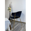Стул DILL BLUVEL-19 BLACK, велюр/ золотой каркас, М-City
