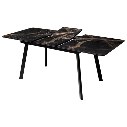 Стол АРУБА 140 МЕЙДЖИК, стекло / черный каркас М-City