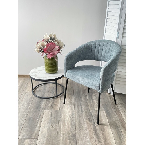 Стул SNUG WZ2042-14 морская волна, фактурный велюр / черный каркас, M-City