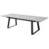 Стол Франк 200 Темно-серый мрамор, керамика / черный каркас М-City