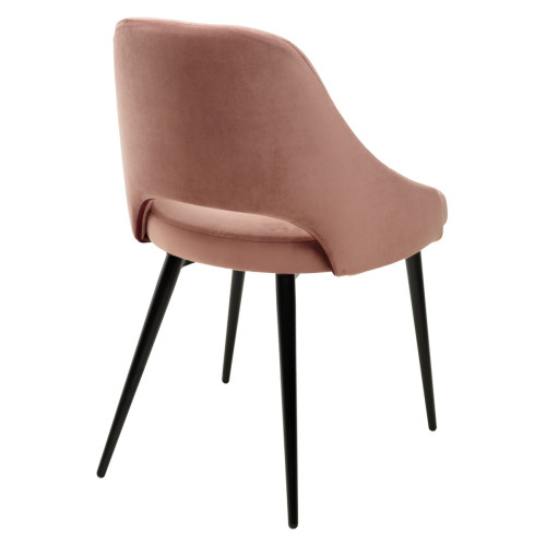 Стул FANTINE-LS РОЗОВЫЙ #15, велюр / черный каркас М-City