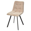 Стул CHILLI-Q SQUARE бежевый #5, велюр / черный каркас М-City