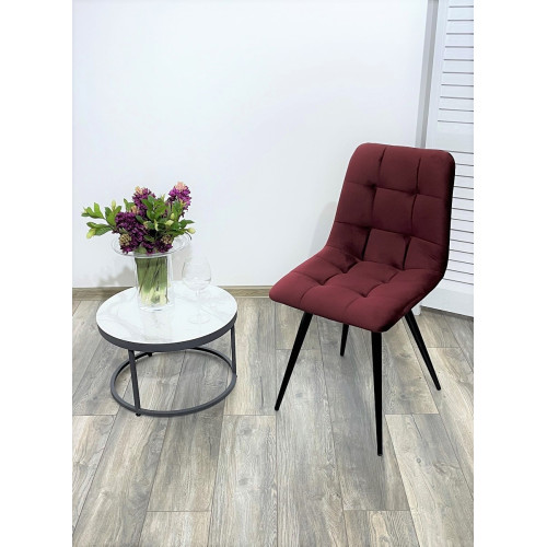 Стул CHILLI-Q винный #H47, велюр / черный каркас М-City