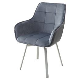 Стул MAVERICK BLUVEL-06 BLUE/ белый каркас, поворот.360 град. М-City